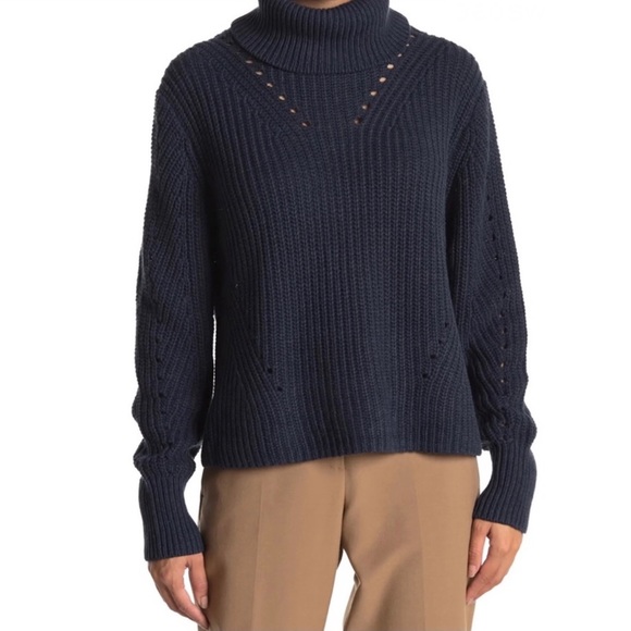 360 Sweater Sweaters - NEW 360SWEATER NAVY TURTLENECK SWEATER